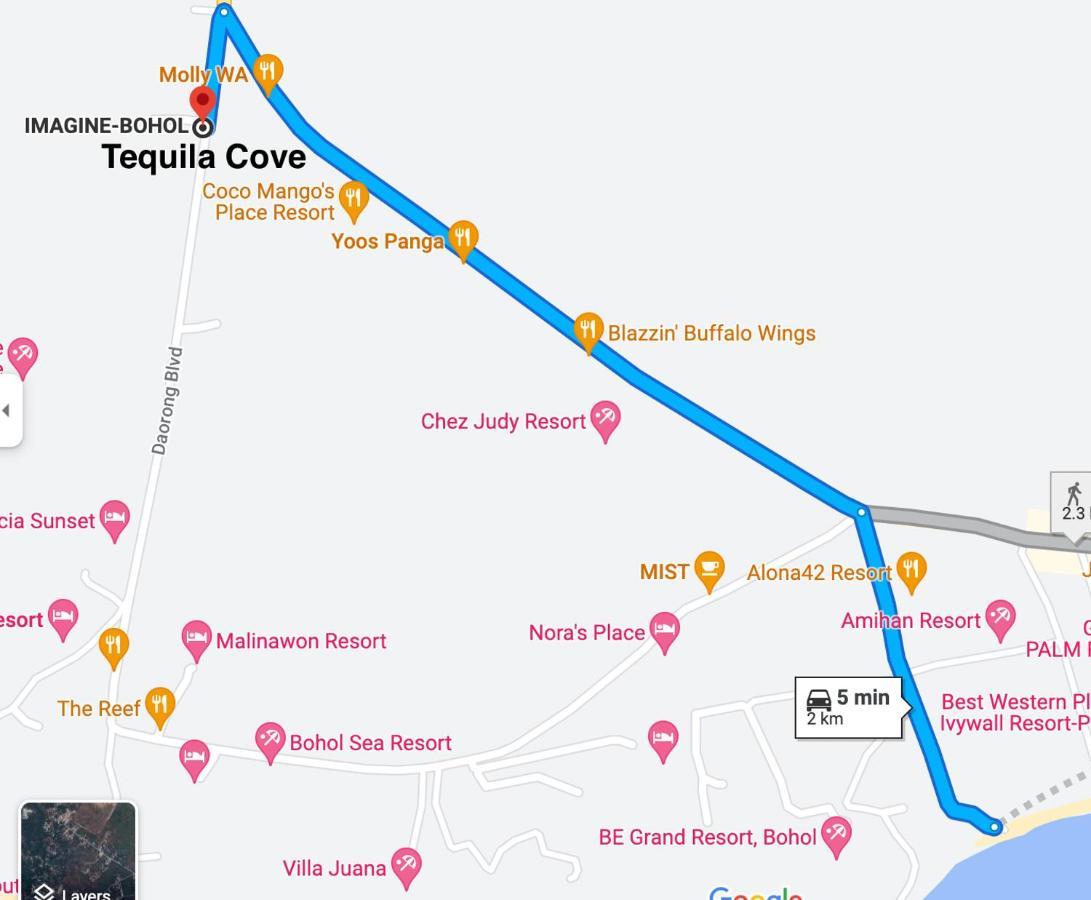Bed and Breakfast Tequila Cove Panglao Exterior foto
